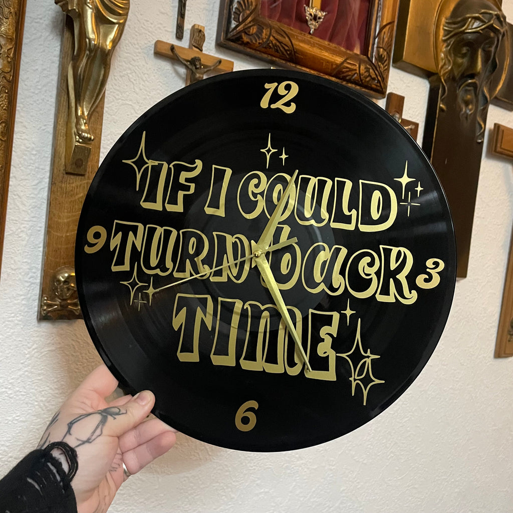 If I Could Turn Back Time, Cher Inspired  , Record Wall Art, Gothic, Music Lover, Gift, Vinyl, Tattoo Style, Retro Decor, horror, Lyrics